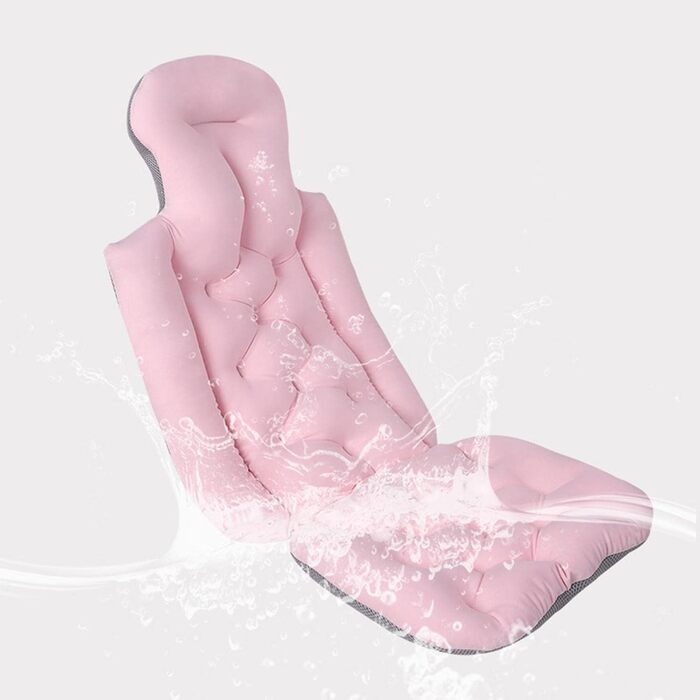 Подушка для ванни Fenteer, комфортний килимок для ванної, повнорозмірна SPA-матрац, 78x35x40 см, рожева