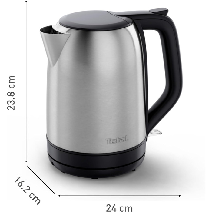 Електричний чайник Tefal Subito KI1R0DE0 з нержавіючої сталі, 1.7 л, 2200 Вт, з фільтром від накипу та автоматичним вимкненням