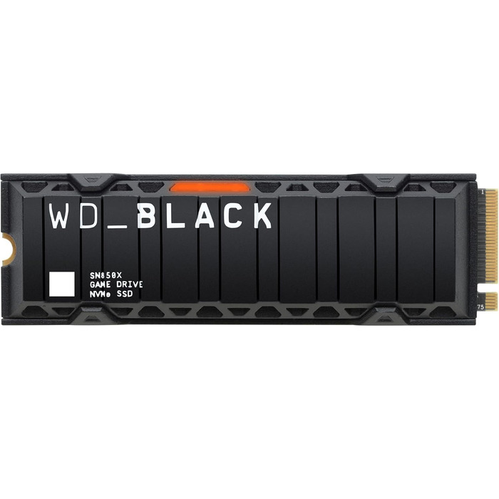 SSD накопичувач WD_BLACK SN850X 8TB PCIe Gen4 з радіатором - ігровий SSD, 7300 МБ/с читання, 6300 МБ/с запис