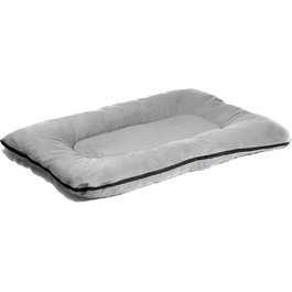 Килимок для собак XXL: м'який, миючий, знімний чохол | Килимок-подушка з зручним бортиком для великих собак | Сірий килимок 120 x 80 см