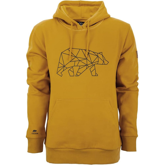 Чоловіча толстовка FORSBERG Pettarson з ведмежим логотипом | Скандинавський стиль | Коллекція на всі сезони | Для відпочинку, роботи, активного відпочинку | Жовтий