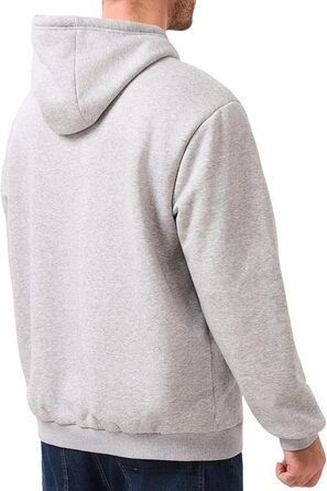 Чоловічий світшот з капюшоном, теплий, сірий (XXL)