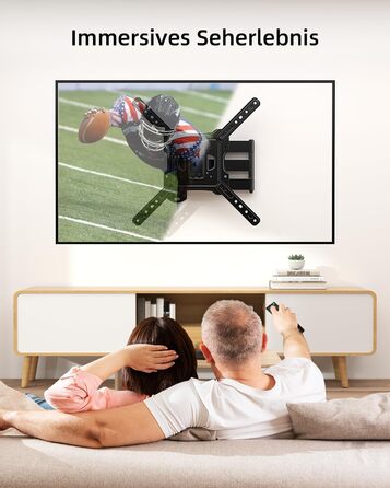 Настінне кріплення для телевізора HOME VISION поворотне, нахильне 26-55 дюймів до 40 кг, VESA 400x400, LED/LCD/OLED/Curved