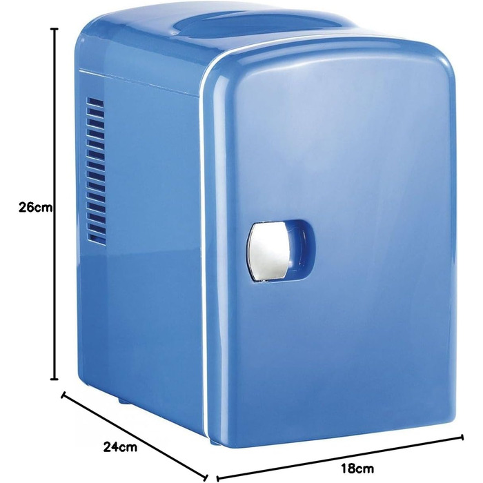 Портативний міні-холодильник Rosenstein & Söhne: 4 літри, 12/230V, з функцією підігріву, блакитний