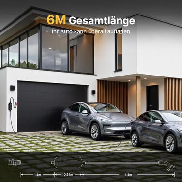 Morec Mobile Wallbox 11kW Type 2 6-16A 380V – Портативна зарядна станція для електромобілів з CEE 16A 6м
