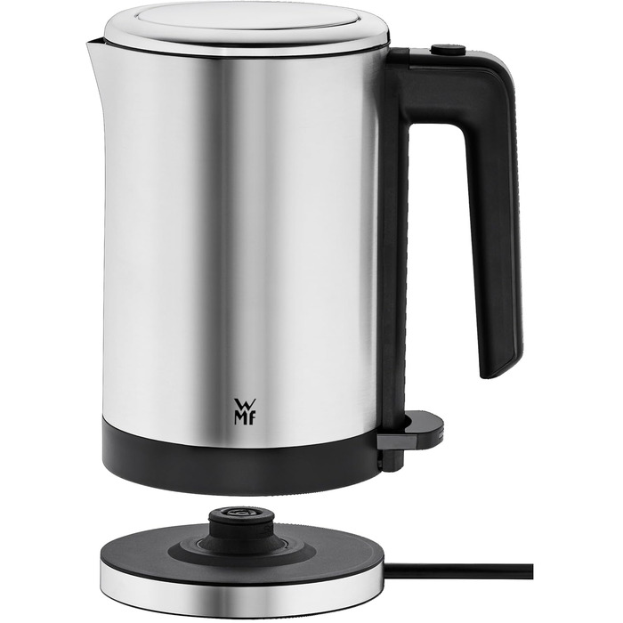 WMF Kitchenminis Kettle 0.8 l, 1800 W, Travel Kettle, Cromargan Matt/Silver Stainless Steel