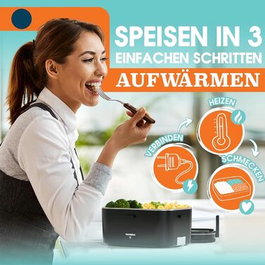 Електрична ланчбокс TRAVELISIMO XXL 1.8L: 3-в-1 для авто, роботи, дому (12V/24V/220V)