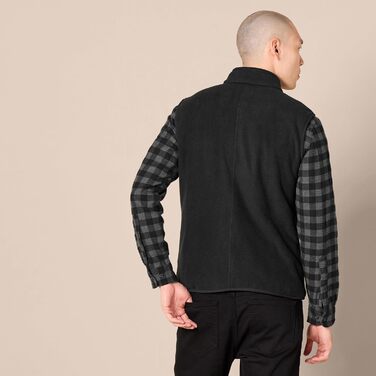 Чоловіча флісова жилетка Aazon Essentials, чорна, розмір S, з блискавкою, перероблений поліестер (доступна у великих розмірах)