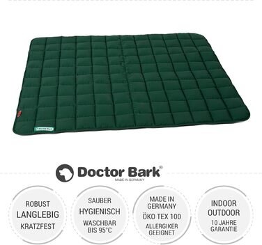 М'яка та якісна лежанка для собак Doctor Bark, розмір L (100x80 см) та XL (120x100 см), для великих собак, міцна, для дому та вулиці, можна прати до 95°C