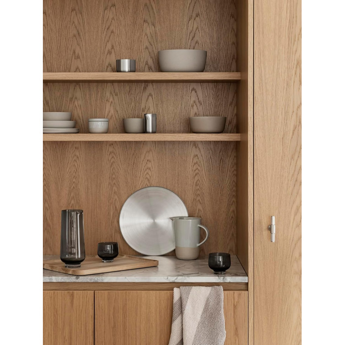 Blomus Tray -Peasy- Serving Tray made of Stainless Steel | Decorative Tray Round with Rim ⌀ 30cm (S, Stainless Steel)