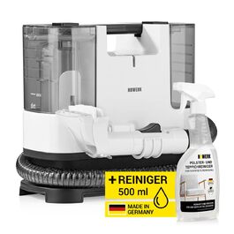 Портативний пилосос для миття килимів та меблів Clean | З миючим засобом | Легкий та компактний | Видаляє плями, потужний 400 Вт, баки для чистої та брудної води