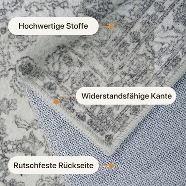 Килим GENIMO Boho Vintage 160x230 см, короткий ворс, антиковзаючі, для вітальні, спальні, їдальні, офісу, стильний, ніжний салатовий колір