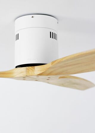 Вентилятор стельовий Windcalm Natural Wood M з пультом, Ø132 см, 40W, 6 швидкостей, літо/зима, дерев'яні лопаті, без світла