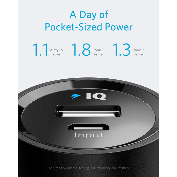 Powerbank Anker PowerCore 5000mAh: компактний акумулятор для iPhone, iPad, Galaxy та інших пристроїв (Чорний)
