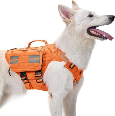 Футляр для корму OneTigris для собак (23,5x13x5 см), 2 шт., MOLLE система, тактичне спорядження, тренування, оранжевий