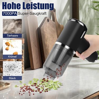 Акумуляторний пилосос AGARLE для авто, ручний міні-пилосос, багатофункціональний з насадкою, для видалення шерсті тварин, потужність 6000 Па