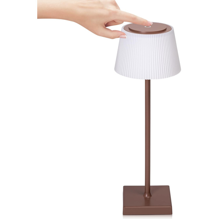 Світлодіодна настільна лампа Aigostar акумуляторна бездротова, з димером та 3 режимами кольору, водонепроникна IP54 для дому та саду (темно-коричнева)