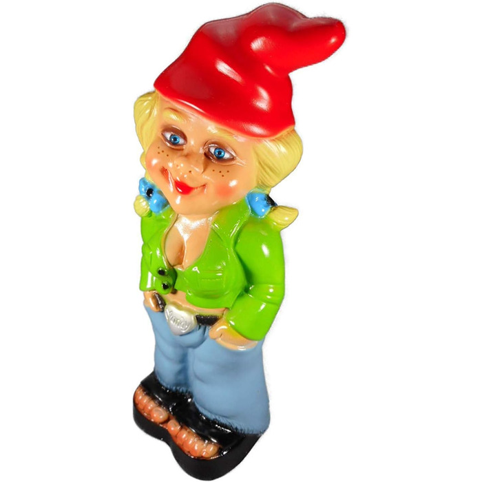 Rakso 0941 Garden Gnome, Female Gnome, made of shatterproof PVC, Gnome, Made in Germany, Figurine