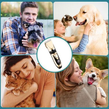 Професійна машинка для стрижки собак та котів Sjpzwcrl – бездротова, акумуляторна, з LCD-дисплеєм