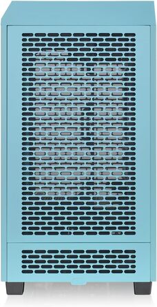 Корпус Thermaltake The Tower 200 Turquoise Mini-ITX з вертикальним розташуванням, загартоване скло, 2x CT140 вентилятори, підтримка AIO 280мм, GPU до 380мм
