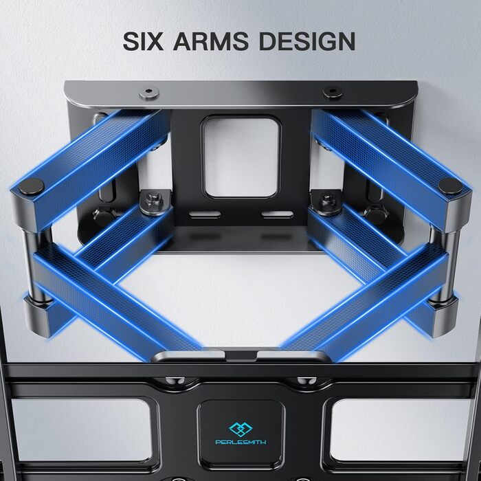 PERLESMITH Adjustable Tilt & Swivel TV Wall Mount for 26-70 inch Flat & Curved TVs/Monitors (up to 45kg, VESA 400x400mm)