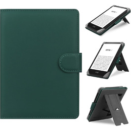 Чохол для електронних книг Kobo, Pocketbook, Tolino, Sony, Kindle, Kobo Clara HD/2E: шкіряний, з підставкою, зелений
