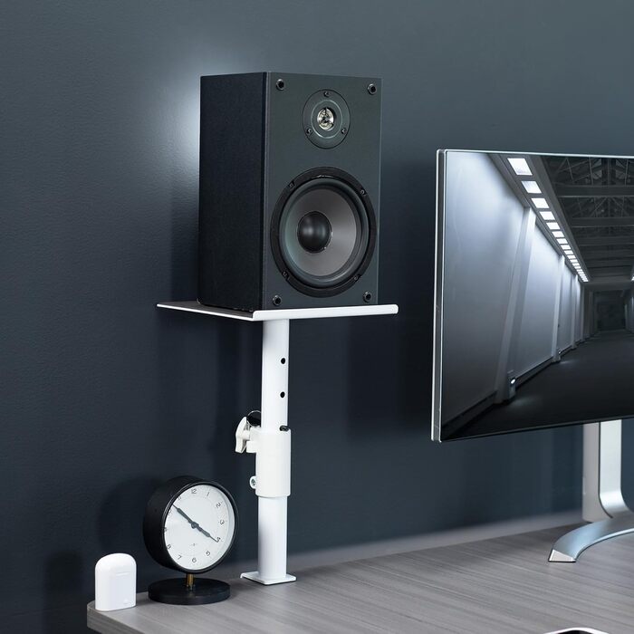 Кріплення для акустики VIVO: універсальні підставки для колонок, 2 шт., білі, регулювання висоти та нахилу