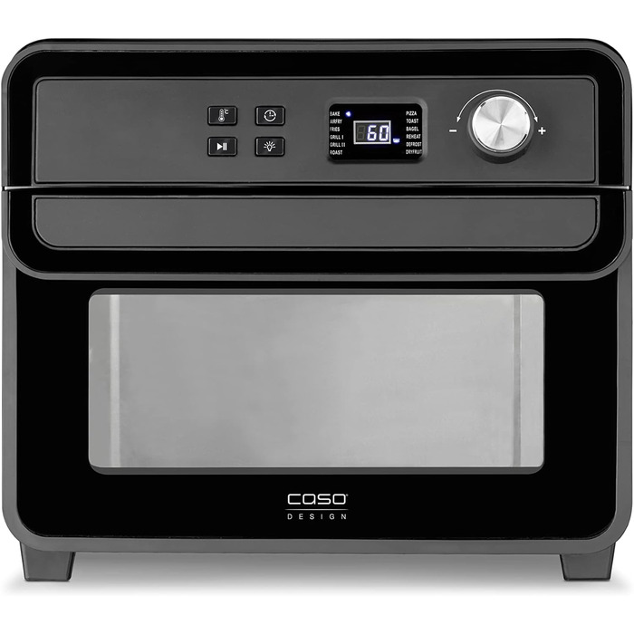 Фритюрниця CASO AirFry Chef 1700 чорна, без попереднього розігріву, 3 рівні, 1700 Вт, температура 40-230°C, таймер, конвекційна