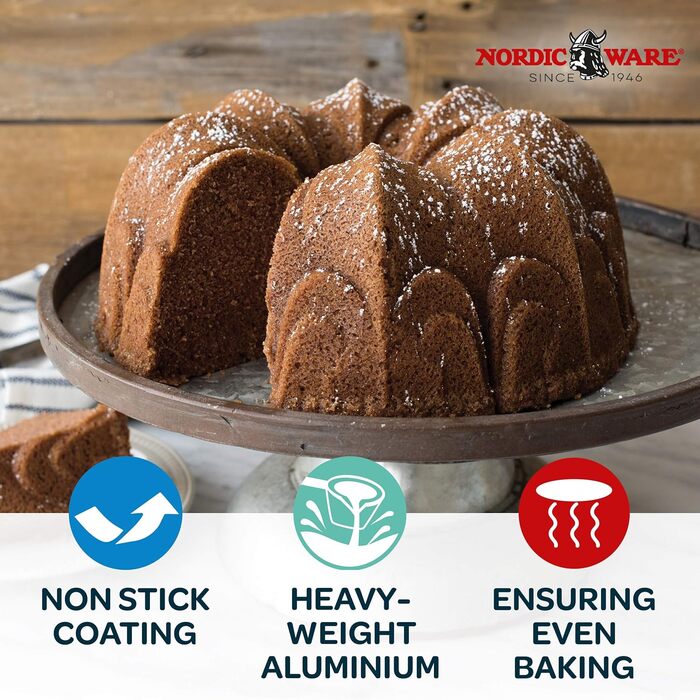Nordic Ware 53237 Cake Pan, Aluminum (Color Assorted)