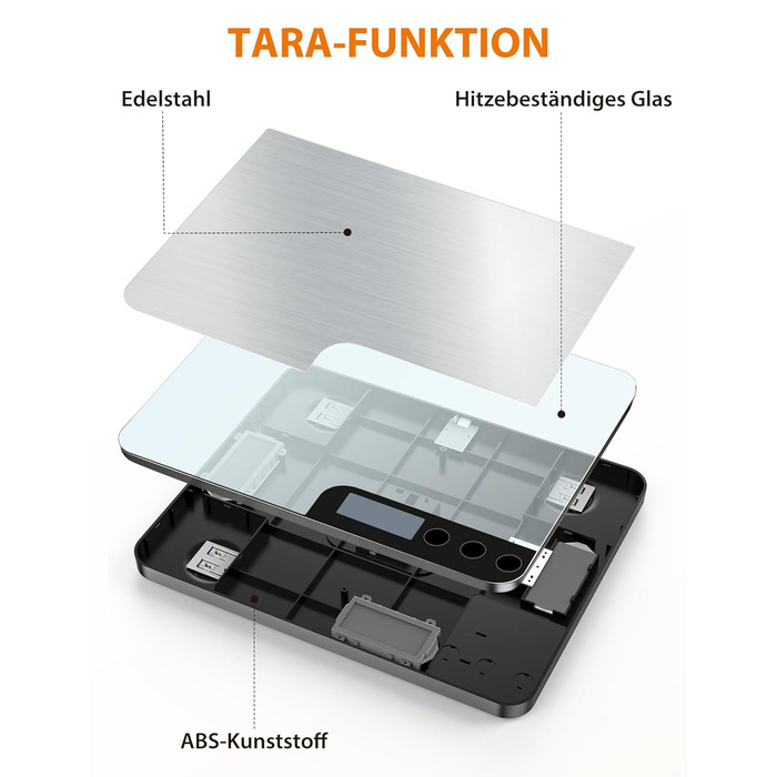 Кухонні ваги цифрові, 10 кг з LCD дисплеєм та функцією тарування, для випічки, приготування їжі та зважування ювелірних виробів, з точністю 1 г (K28H)