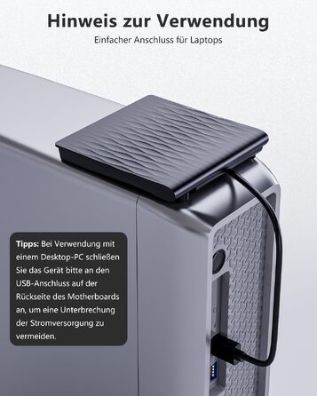 Зовнішній DVD CD привід DANGZW USB 3.0 Type-C, портативний DVD-записувач та плеєр для ноутбука та ПК, сумісний з Windows, Linux, MacOS, матовий чорний