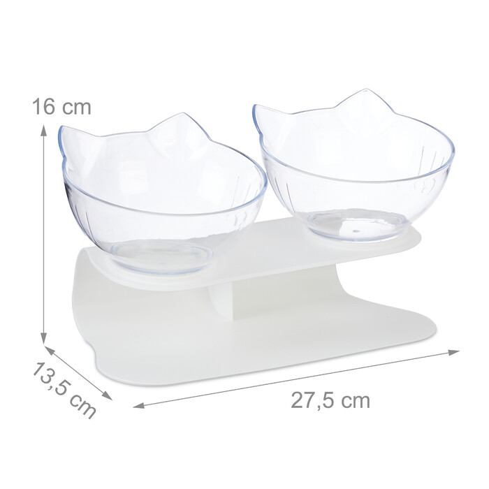 Relaxdays Elevated Cat Double Bowl 500ml