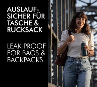 Термокружка THERMOcafé by THERMOS TC 0,5 л, нержавіюча сталь, ізоляція, для кави з собою, не протікає, 9 год гаряча & 18 год холодна, можна мити в посудомийній машині, без BPA (Green Mat, 350 мл)