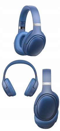 Бездротові навушники TONSIL R35BT (сині), накладні, Bluetooth / SD / FM