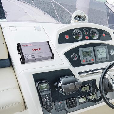 Автомобільний підсилювач Pyle 4-канальний, 1500 Вт, водонепроникний для авто, джипа та човна, компактний 13 см
