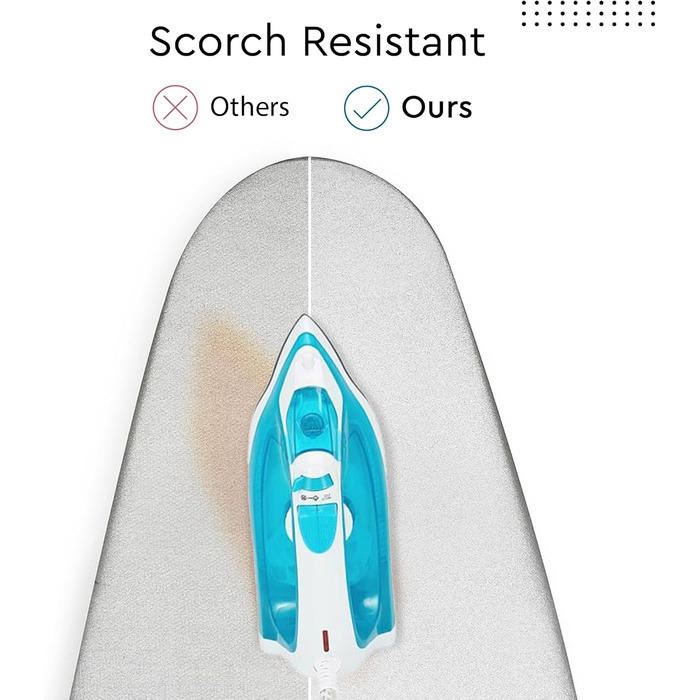 Глянцевий силіконовий чохол для прасувальної дошки Encasa XO, 135x45 см, з товстим шаром піни та фетру, стійкий до нагару та плям, XL сріблястий, люкс