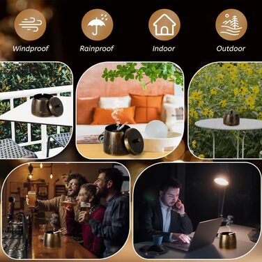 Набір ашеновічників для вулиці 2 шт., нержавіюча сталь, ретро дизайн, з кришкою, для внутрішнього та зовнішнього використання, вітрозахисний, з неслизьким дном, для саду, бару та балкону