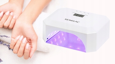 UV LED лампа для нігтів Semilac Diamond Collection 24W/48W, 36 діодів, біла