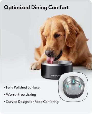 Нержавійна миска для собак HomeRunPet, 1 л з неслизьким дном, подвійні стінки, ізольована, для маленьких, середніх та великих собак, чорна