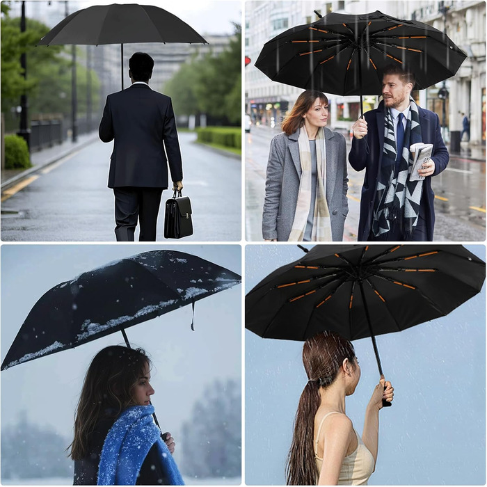 Автоматичний парасолька Romon, стійкий до вітру, компактний, захист від UV, ідеальний для подорожей, високоякісний, з кнопковим відкриванням