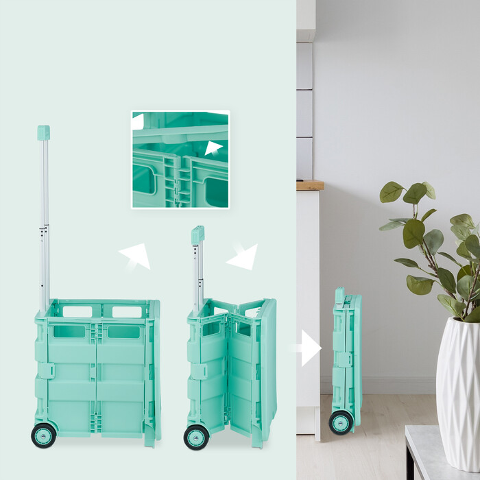 Relaxdays Shopping Trolley with Lid
