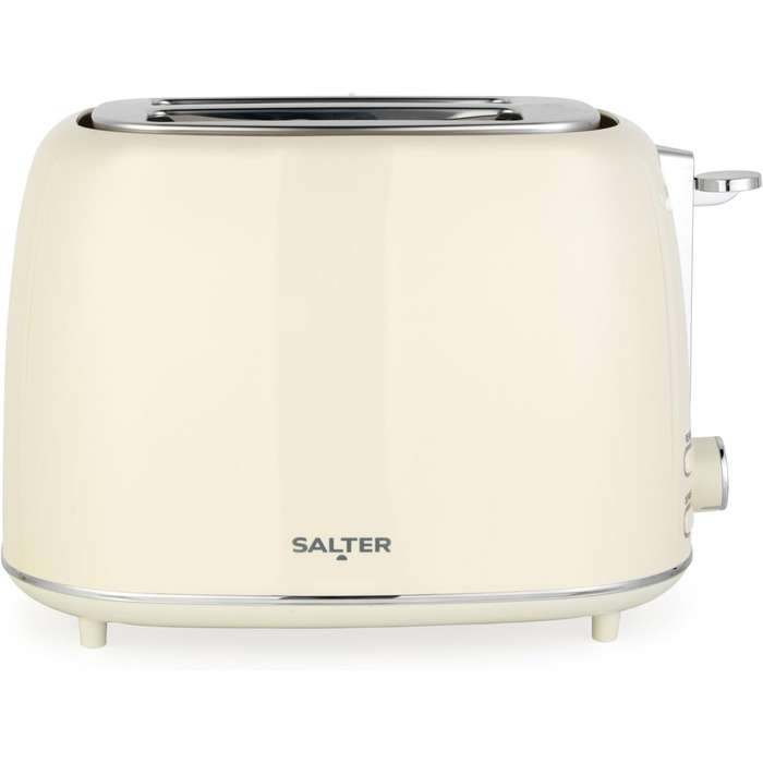 Електричний чайник Salter Retro Cream 1.7L з тостером 2-х секційного, 2.2 Kw, 360° обертання, фільтр від накипу, бездротовий, індикатор рівня води, захист від сухого кипіння та автовимкнення