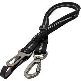 Автомобільний ремінь безпеки для собак, універсальний, з відбиваючими смугами, регульований, для всіх порід та авто