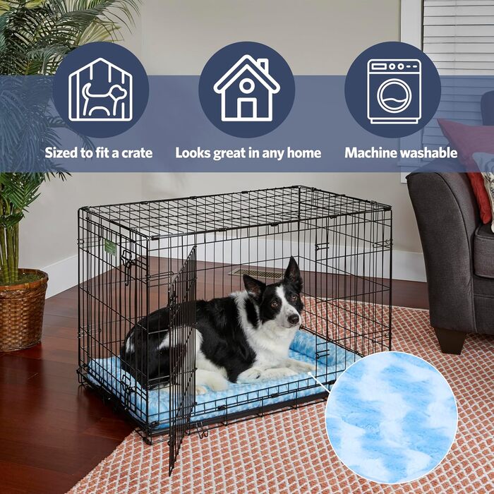 Килимок для собак та котів Midwest Homes 40242-GY, 107 см, сірий, зручна підстилка для великих порід