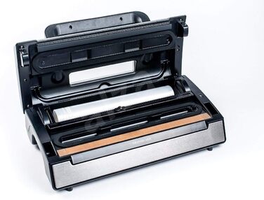 Професійний вакуумний пакувальник Maxxo VM Profi з подвійною зварювальною лінією, 20 л/хв, 900 мбар, для пакування продуктів харчування, з нержавіючої сталі