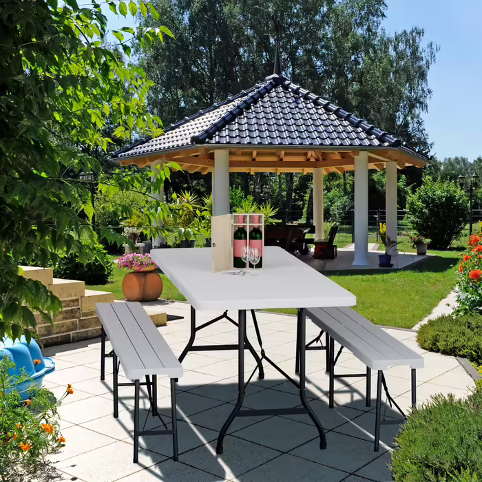 Relaxdays folding garden table