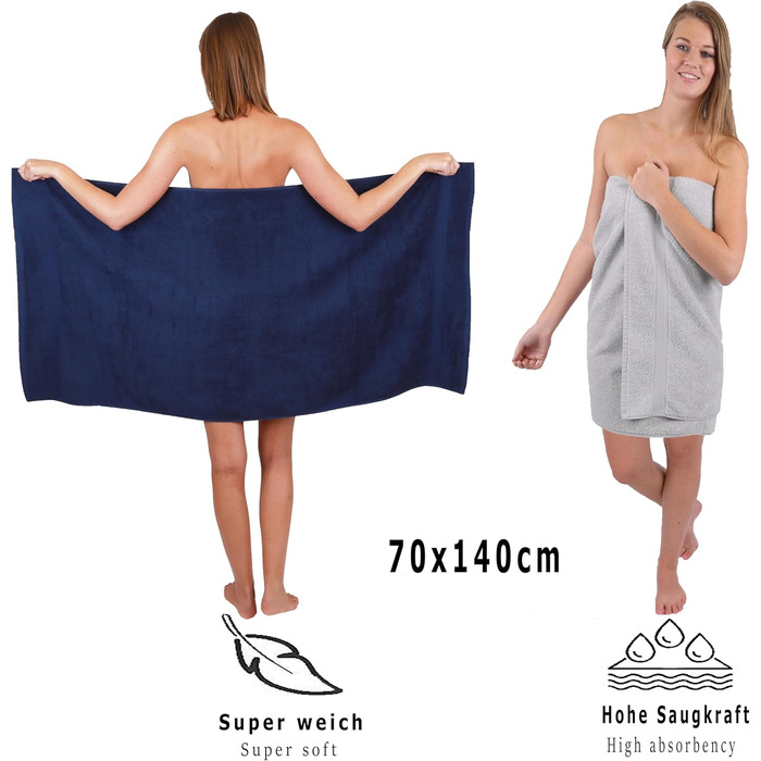 Набір рушників Betz 10 предметів, преміум якість, 100% бавовна, сірий антрацит та сріблястий, для ванної кімнати