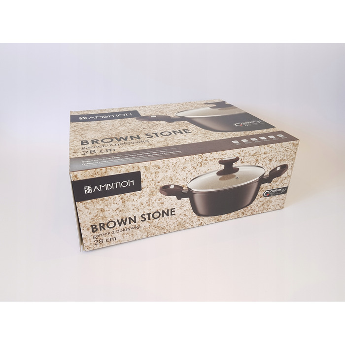 Каструля традиційна Ambition Brown Stone, 6,5 л