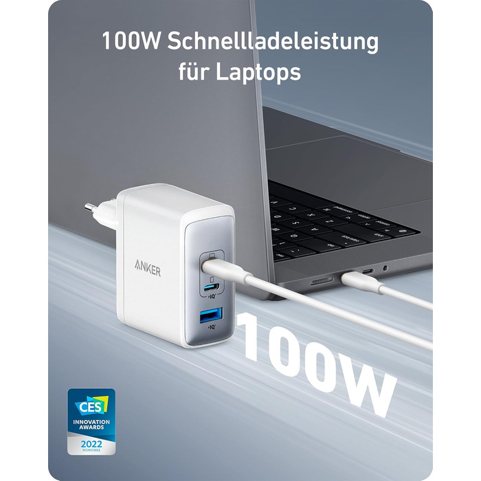 Зарядний пристрій Anker Nano II 100W: 3 порти USB-C для MacBook Pro/Air, iPad, Galaxy, iPhone та інших пристроїв