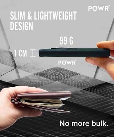 PWR Wallet: Чоловічий металевий картхолдер з відділенням для монет. Мінімалістичний гаманець-картхолдер для чоловіків (колір: Renngrün)